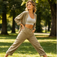 🔥-54%👖 Pantalon Femme Décontracté – Taille Haute Poches Confort Coupe Ample🤍  pour le quotidien