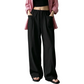 ✨Pantalon large à taille haute et cordon de serrage pour femme