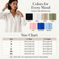Chemise demi-boutonnée ample pour femme, style décontracté