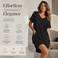 Robe-t-shirt à col en V pour femmes, grandes tailles