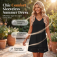 Robe décontractée sans manches pour femme, à encolure en V