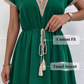 Robe bohème à encolure en V en dentelle pour femme