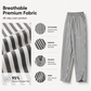 Pantalon décontracté à rayures et taille haute pour femme
