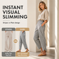 Pantalon décontracté à rayures et taille haute pour femme
