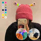 🔥 Réduction de 60% sur le Black Friday 🤖 Hiver parent - enfant mignon lumineux petit monstre tricot chapeau