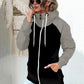 Grand sweat à capuche femme hiver manches longues poche zippée ample grand sweat