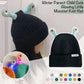 🔥 Réduction de 60% sur le Black Friday 🤖 Hiver parent - enfant mignon lumineux petit monstre tricot chapeau