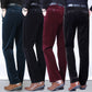 Pantalon long droit homme en velours côtelé stretch