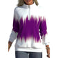 Sweat-shirt demi-col roulé à manches longues avec fermeture éclair
