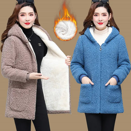 🔥 Vente chaude 🔥🎅 Veste d'hiver épaissie à capuche