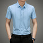 Chemise en soie glacée à haute élasticité infroissable pour hommes