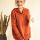Pull à capuche avec trou pour le pouce en tissu éponge