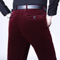 Pantalon long droit homme en velours côtelé stretch