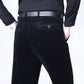 Pantalon long droit homme en velours côtelé stretch