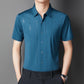 Chemise en soie glacée à haute élasticité infroissable pour hommes
