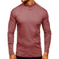 T-shirt à manches longues et col montant pour hommes