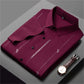 Chemise en soie glacée à haute élasticité infroissable pour hommes