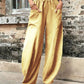 Pantalon stretch à poche de couleur unie pour femmes