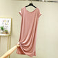 Robe pyjama ample à col en V et stretch doux