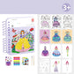 Cahier de dessin créatif dessiné à la main avec autocollants