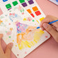 Cahier de dessin créatif dessiné à la main avec autocollants