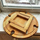 Table de pique-nique pliante en bois - avec porte-verre