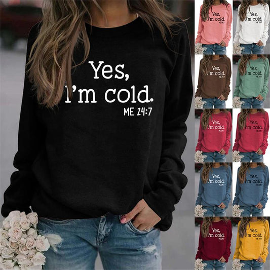 Round Neck Pullover Long Sleeve Sweatshirt