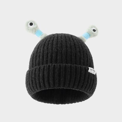 🔥 Réduction de 60% sur le Black Friday 🤖 Hiver parent - enfant mignon lumineux petit monstre tricot chapeau