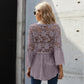 Boho Chic V Neck Floral Lace Blouse