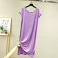 Robe pyjama ample à col en V et stretch doux