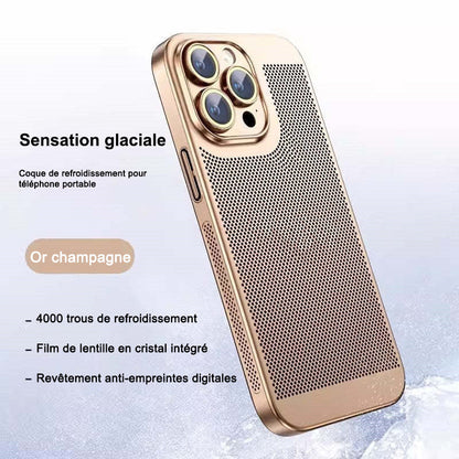 Coque de téléphone à dissipation de chaleur par électroplacage