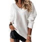 Pull en tricot à col en V sexy pour femmes