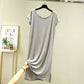 Robe pyjama ample à col en V et stretch doux