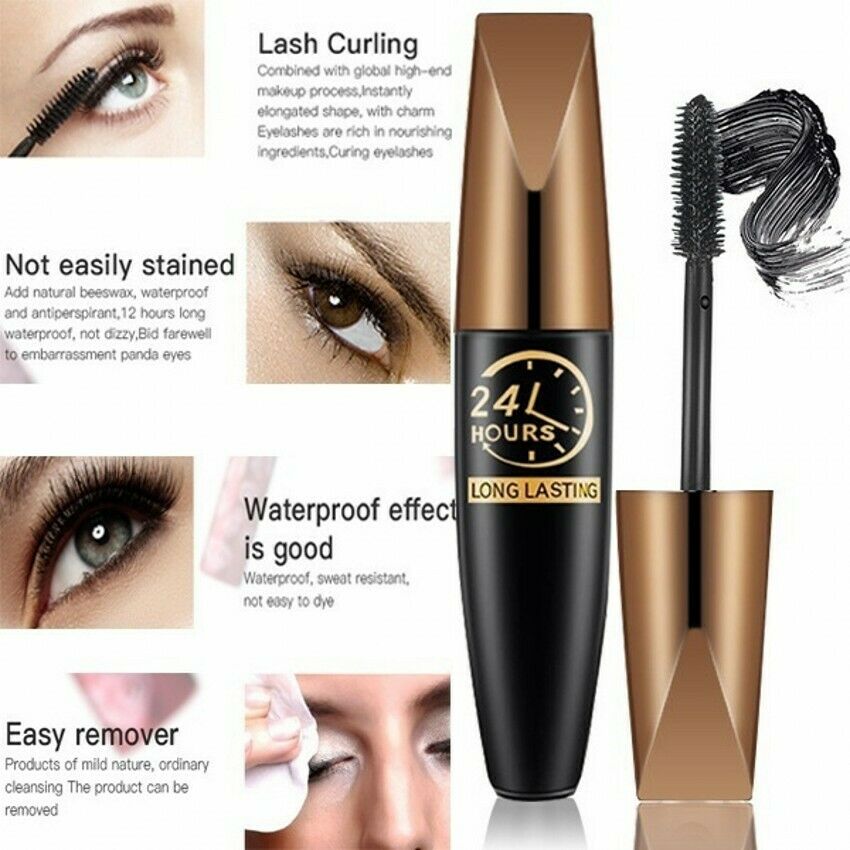 Mascara allongeant épais en fibre de soie imperméable 4D-3