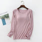 T-shirt à manches longues pour femme avec rembourrage de poitrine