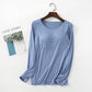T-shirt à manches longues pour femme avec rembourrage de poitrine