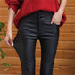 🔥Livraison gratuite🔥 Leggings en cuir matte matelassé à 3 boutons pour femmes