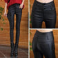 🔥Livraison gratuite🔥 Leggings en cuir matte matelassé à 3 boutons pour femmes