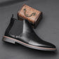 Cadeaux exquis - Bottes en cuir Chelsea Vintage pour hommes