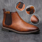 Cadeaux exquis - Bottes en cuir Chelsea Vintage pour hommes