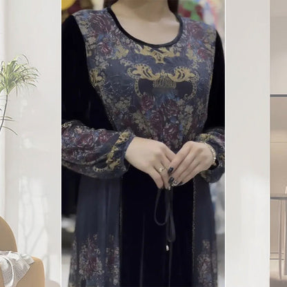 Robes longues élégantes imprimées pour les femmes