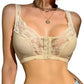 Soutien-gorge modelant à boutons en dentelle sur le devant