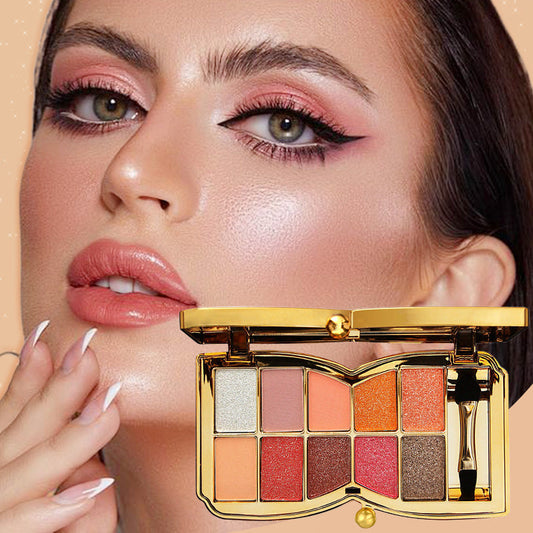 Palette de Fard à Paupières Pailleté avec 10 Couleurs